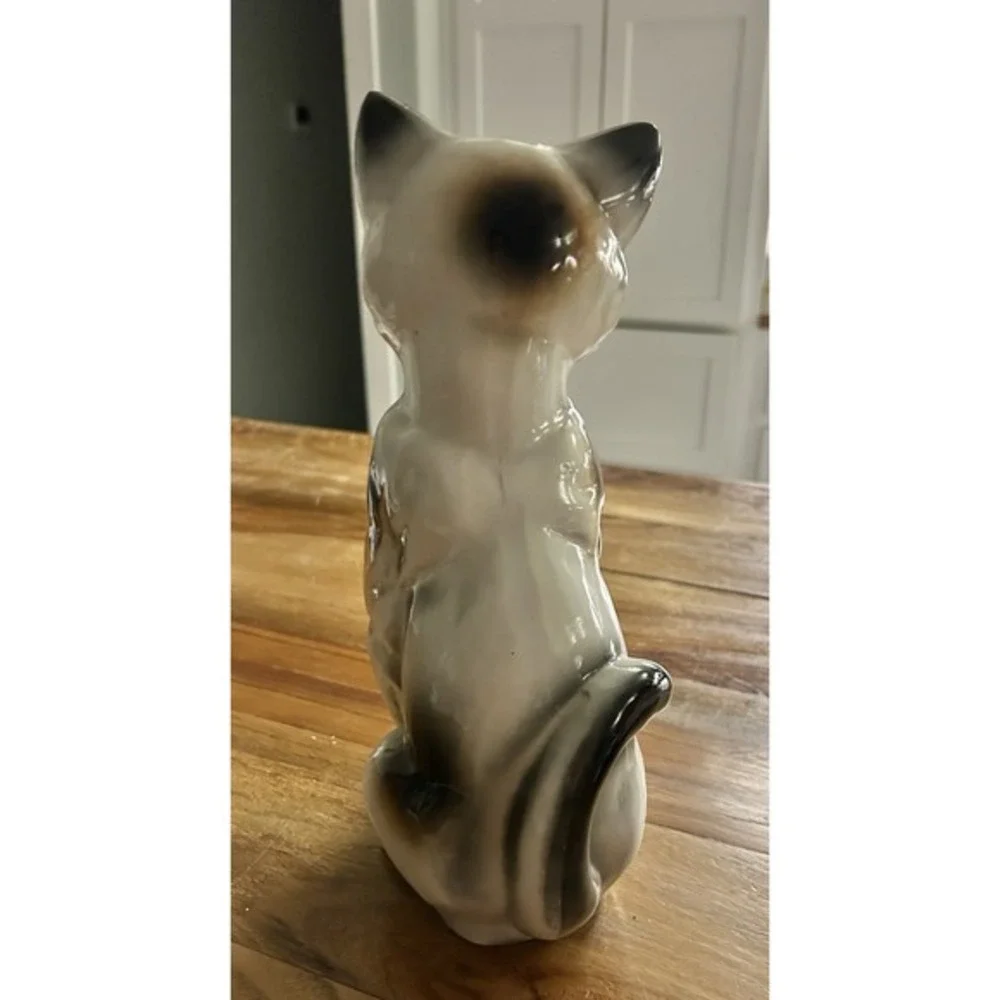 Vintage Anthropomorphic‎ Ceramic Cat Figurine Kitsch Lustre Finish Japan